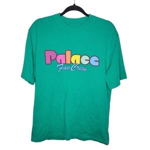 Palace Fun Crew Skateboard Graphic T-Shirt Size Medium in Teal Green